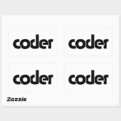 Sticker Rectangulaire Coder (Feuille)