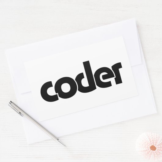 Sticker Rectangulaire Coder (Enveloppe)