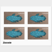 Sticker Rectangulaire Coelacanth (Feuille)