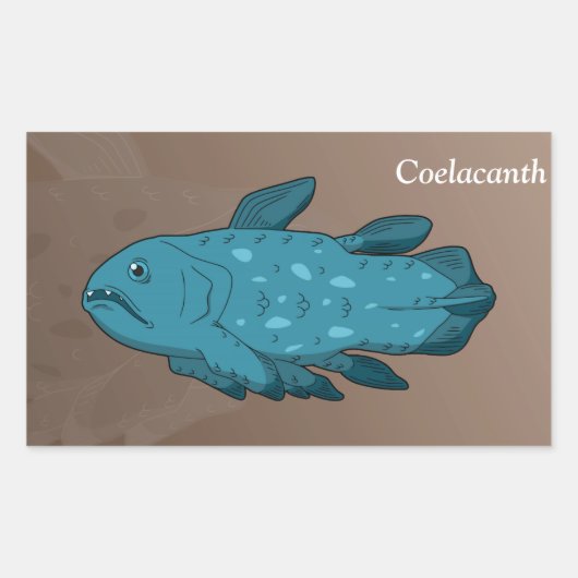 Sticker Rectangulaire Coelacanth (Devant)