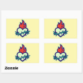 Sticker Rectangulaire Coeur (Feuille)