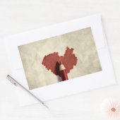 Sticker Rectangulaire Coeur à motifs dessinés (Enveloppe)
