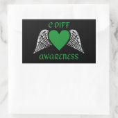 Sticker Rectangulaire Coeur/ailes...C Diff (Sac)