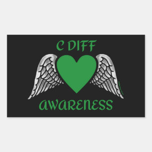 Sticker Rectangulaire Coeur/Ailes...C Diff