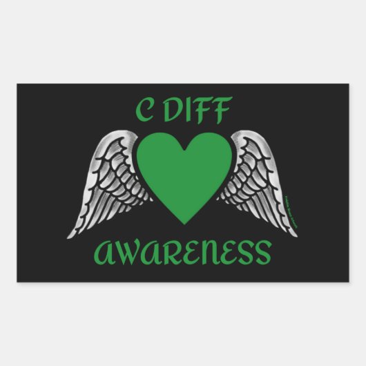 Sticker Rectangulaire Coeur/ailes...C Diff (Devant)
