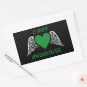Sticker Rectangulaire Coeur/ailes...C Diff (Enveloppe)