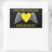 Sticker Rectangulaire Coeur/ailes...Endometriose (Sac)