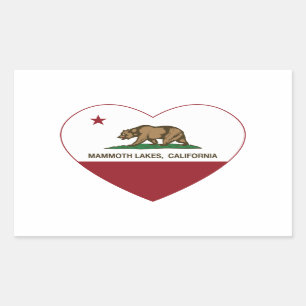 Sticker Rectangulaire coeur gigantesque de lacs de drapeau de la