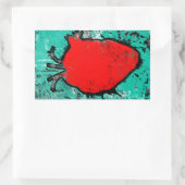 Sticker Rectangulaire coeur grinçant (Sac)