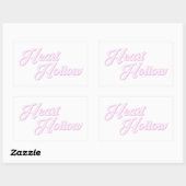 Sticker Rectangulaire COEUR HOLLOW Plain Logo (Pack de Stickers) (Feuille)