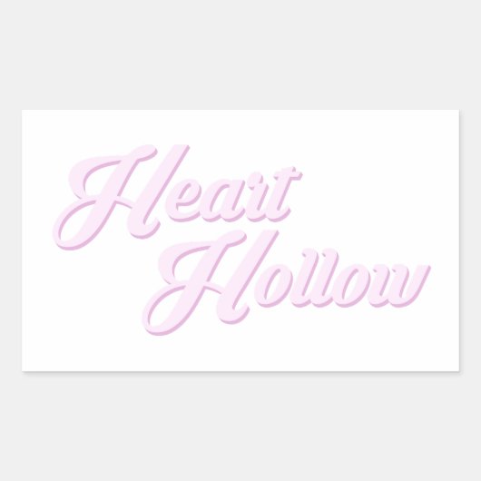 Sticker Rectangulaire COEUR HOLLOW Plain Logo (Pack de Stickers) (Devant)