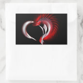 Sticker Rectangulaire Coeur métallique (Sac)