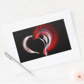 Sticker Rectangulaire Coeur métallique (Enveloppe)