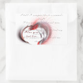 Sticker Rectangulaire Coeur métallique avec sonnet de Shakespeare 18 (Sac)