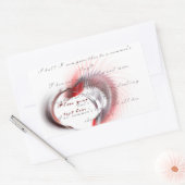 Sticker Rectangulaire Coeur métallique avec sonnet de Shakespeare 18 (Enveloppe)