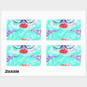 Sticker Rectangulaire Coeur parfait (Feuille)