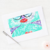Sticker Rectangulaire Coeur parfait (Enveloppe)