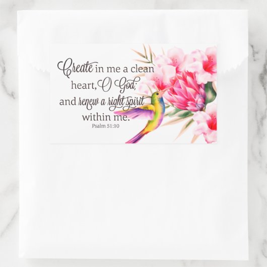 Sticker Rectangulaire Cœur pur (Sac)