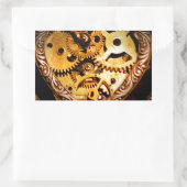 Sticker Rectangulaire coeur steampunk (Sac)