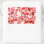 Sticker Rectangulaire Coeurs (Sac)