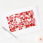 Sticker Rectangulaire Coeurs (Enveloppe)