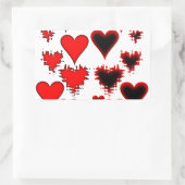 Sticker Rectangulaire Coeurs (Sac)