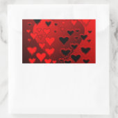 Sticker Rectangulaire Coeurs (Sac)