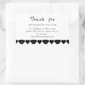 Sticker Rectangulaire Coeurs de chiens merci d'informations commerciales (Sac)