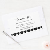 Sticker Rectangulaire Coeurs de chiens merci d'informations commerciales (Enveloppe)