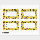 Sticker Rectangulaire Coeurs de collage personnalisés (Feuille)