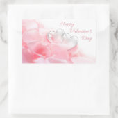 Sticker Rectangulaire Coeurs de verre romantique Heureuse Sainte-Valenti (Sac)