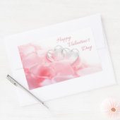 Sticker Rectangulaire Coeurs de verre romantique Heureuse Sainte-Valenti (Enveloppe)