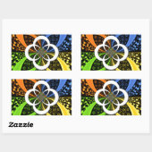 Sticker Rectangulaire Coeurs Iridescente Polka sans soudure Point Art Ab (Feuille)