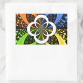 Sticker Rectangulaire Coeurs Iridescente Polka sans soudure Point Art Ab (Sac)
