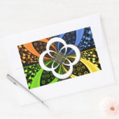 Sticker Rectangulaire Coeurs Iridescente Polka sans soudure Point Art Ab (Enveloppe)
