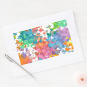 Sticker Rectangulaire Coeurs Pastel Confetti (Enveloppe)