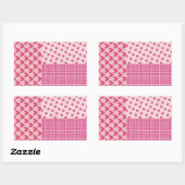 Sticker Rectangulaire Coeurs pour toujours (Feuille)