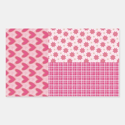 Sticker Rectangulaire Coeurs pour toujours (Devant)