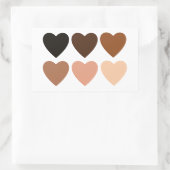 Sticker Rectangulaire Coeurs squelettiques anti-racisme (Sac)