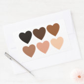 Sticker Rectangulaire Coeurs squelettiques anti-racisme (Enveloppe)