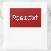 Sticker Rectangulaire Coexister avec le respect - Paix et la tolérance (Sac)
