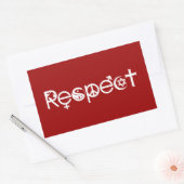 Sticker Rectangulaire Coexister avec le respect - Paix et la tolérance (Enveloppe)