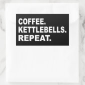 Sticker Rectangulaire Coffee Kettlebells Répéter (Sac)