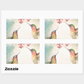 Sticker Rectangulaire colibri (Feuille)