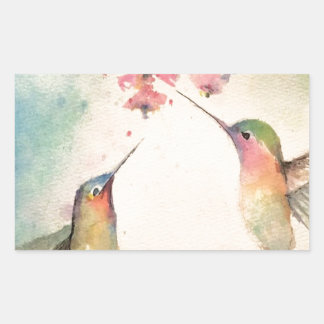 Sticker Rectangulaire colibri