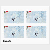 Sticker Rectangulaire Colibri (Feuille)
