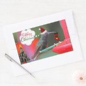 Sticker Rectangulaire Colibri de Joyeux Noël (Enveloppe)