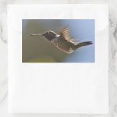 Sticker Rectangulaire Colibri en vol (Sac)