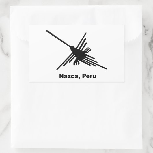 Sticker Rectangulaire Colibri Nazca, Pérou (Sac)