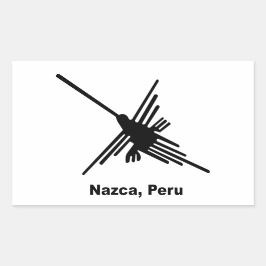 Sticker Rectangulaire Colibri Nazca, Pérou (Devant)